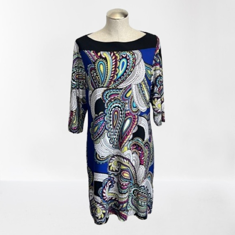 🌻 Emma & Michele Multicolor Paisley Midi Dress